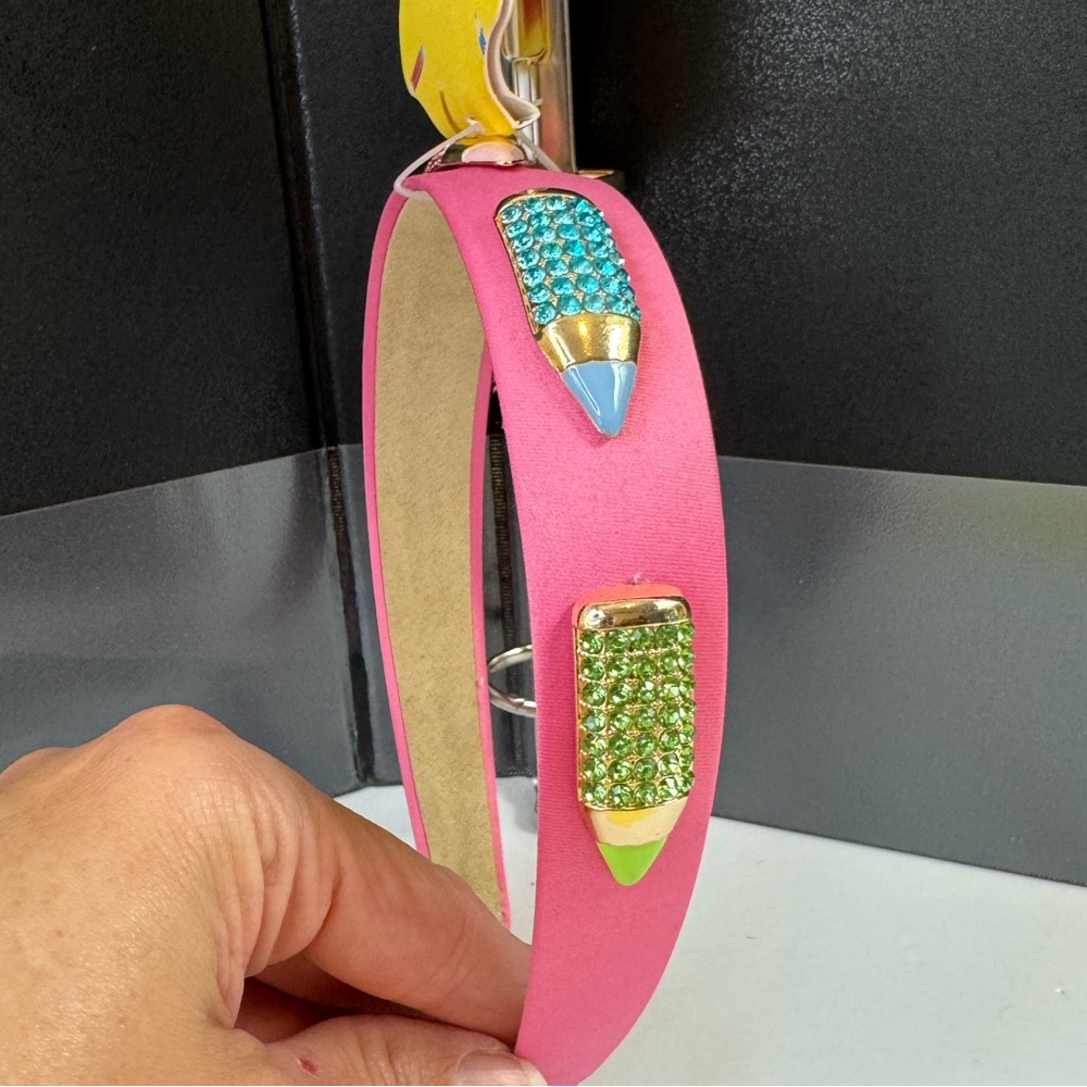 Piper K Multicolor Crystal Embellished Pencil Headband - Picture 3 of 4